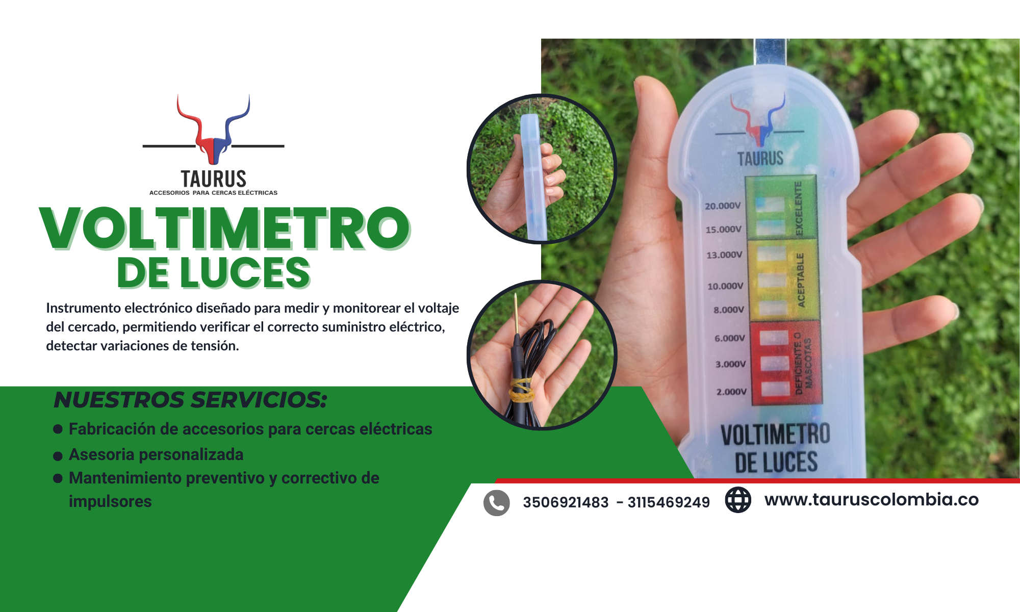 VOLTIMETRO DE LUCES TAURUS 