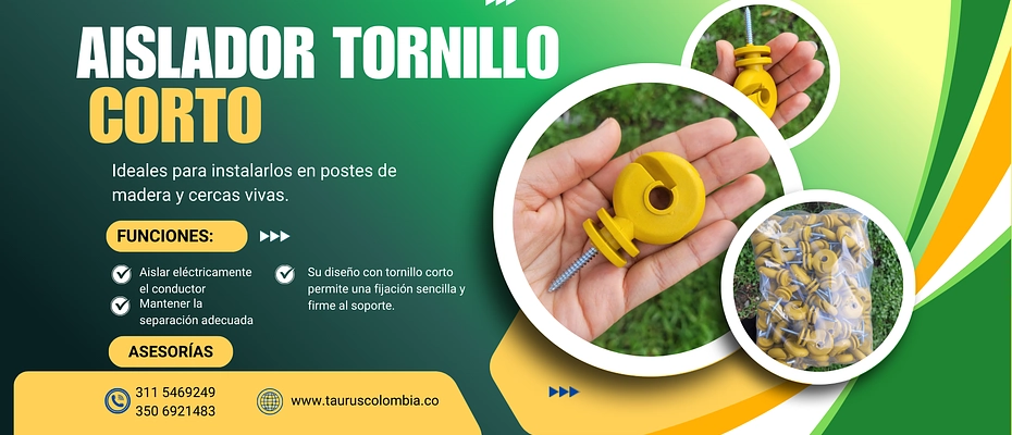 AISLADOR TORNILLO CORTO
